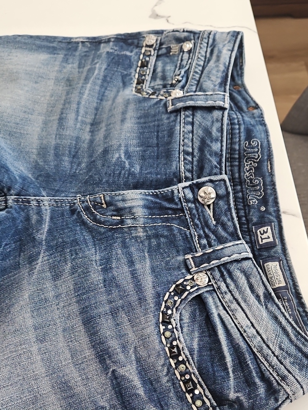 Miss Me Blue Embellished Boot Cut Jeans